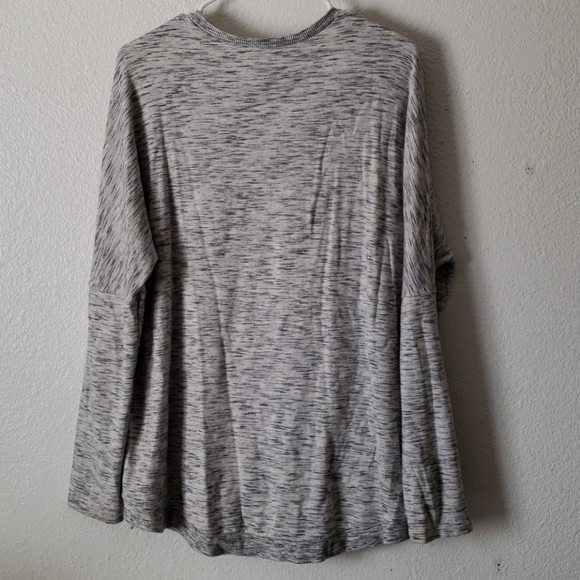 Express One Eleven Space Dyed V-neck Hoodie Size L - Picture 2 of 7